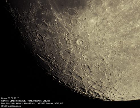 Mond vom 5. Juni 2017. (Credit: astropage.eu)