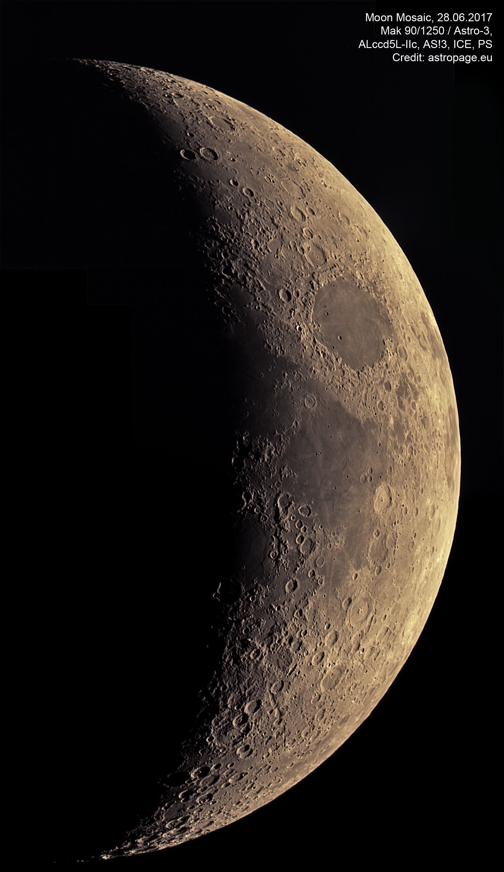 Mondmosaik vom 28. Juni 2017. (Credit: astropage.eu)