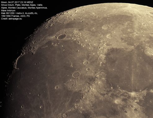 Mond vom 4. Juli 2017. (Credit: astropage.eu)