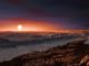 Künstlerische Darstellung der Oberfläche des Planeten Proxima b, der den roten Zwergstern Proxima Centauri umkreist. (Credit: ESO / M. Kornmesser)