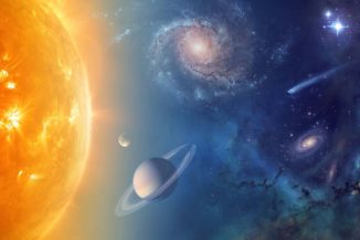 Künstlerische Darstellung der potenziellen Beobachtungsziele der vorgeschlagenen Missionen im Rahmen des Astrophysics Explorers Program. (Credit: NASA)