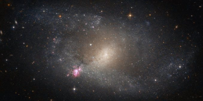 Die Galaxie NGC 5398, aufgenommen vom Weltraumteleskop Hubble. (Credit: ESA / Hubble & NASA)