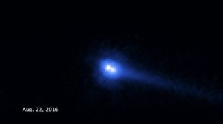 Der Doppelasteroid 300163 (2006 VW139) am 22. August 2016, aufgenommen vom Weltraumteleskop Hubble. (Credits: NASA, ESA, and J. DePasquale and Z. Levay (STScI))