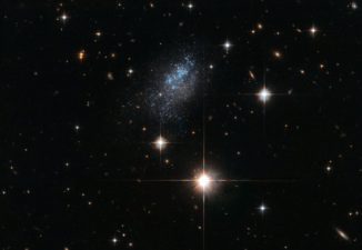 ESO 376-16, aufgenommen vom Weltraumteleskop Hubble. (Credit: ESA / Hubble & NASA)