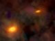 Künstlerische Darstellung eines Paares aus zwei supermassiven Schwarzen Löchern. (Credits: NASA / CXC / A.Hobart)