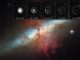 Die Galaxie M82 mit der Position der Supernova SN 2014J. Die kleineren Bilder zeigen das expandierende Lichtecho. (Credits: NASA, ESA, and Y. Yang (Texas A&M University and Weizmann Institute of Science, Israel); Acknowledgment: M. Mountain (AURA) and The Hubble Heritage Team (STScI / AURA))