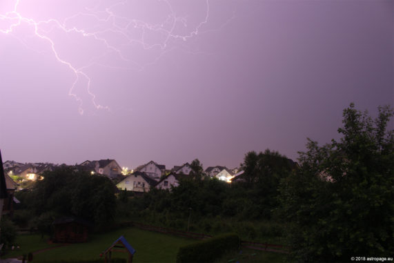 Gewitter vom 10. Juni 2018. (Credit: astropage.eu)