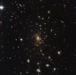 Hubble-Aufnahme mit dem Galaxienhaufen RXC J2211.7-0350 in der Bildmitte. (Credit: ESA / Hubble & NASA, RELICS)