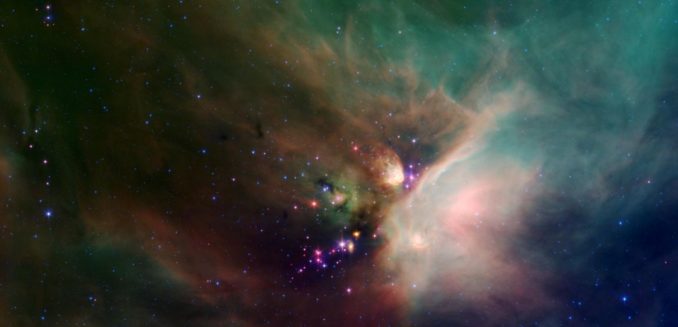 Spitzer-Aufnahme der Rho-Ophiuchi-Dunkelwolke, einer Sternentstehungsregion. (Credits: NASA / JPL-Caltech / Harvard-Smithsonian CfA)