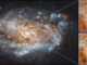 Hubble-Aufnahmen der Supernova SN 2012au in der Galaxie NGC 4790. (Credits: NASA, ESA, and J. DePasquale (STScI))