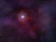 Künstlerische Darstellung eines Pulsarwindnebels, der durch die Wechselwirkung des Pulsarwindes von dem Neutronenstern mit dem Gas des interstellaren Mediums entsteht. (Credits: NASA, ESA, and N. Tr’Ehnl (Pennsylvania State University))