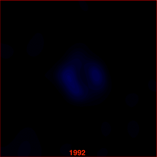 Zeitraffer-Animation der Expansion des Supernova-Überrests 1987A zwischen 1992 und 2017. (Credits: Yvette Cendes, Dunlap Institute for Astronomy & Astrophysics, University of Toronto)