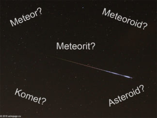 Ein Meteor des Perseiden-Meteorstroms, verursacht von einem kleinen Meteoroiden. (Credit: astropage.eu)