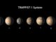 Illustration der sieben Planeten um den M-Zwerg TRAPPIST-1. (Credits: NASA)