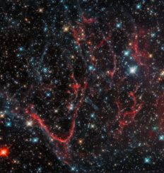 Der Supernova-Überrest SNR 0454-67.2, aufgenommen vom Weltraumteleskop Hubble. (Credits: ESA / Hubble, NASA)