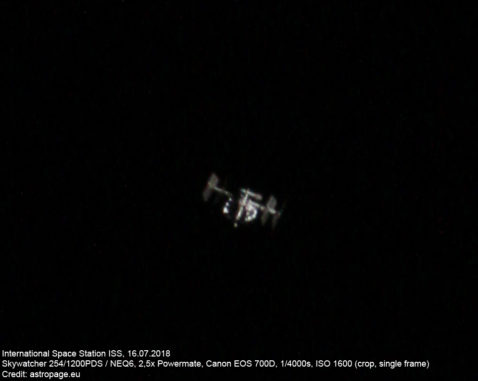 Titelbild: Die Internationale Raumstation ISS. (Credits: astropage.eu)