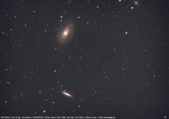 Titelbild: Die Galaxien M81 und M82. (Credits: astropage.eu)