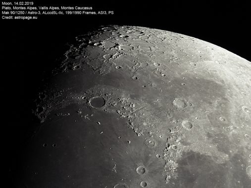 Mond-Details, 14.02.2019. (Credits: astropage.eu)