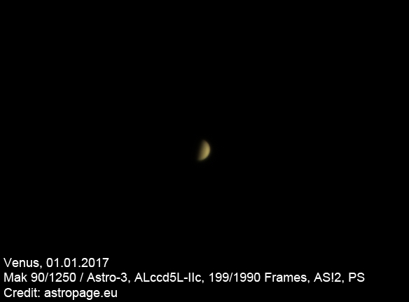 Titelbild: Die Phasengestalt der Venus. (Credits: astropage.eu)