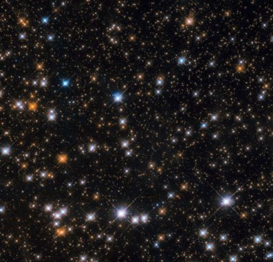 Hubble-Aufnahme von einem Teil des Wildentenhaufens Messier 11 (Credits: ESA / Hubble & NASA, P. Dobbie et al.)