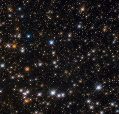 Hubble-Aufnahme von einem Teil des Wildentenhaufens Messier 11 (Credits: ESA / Hubble & NASA, P. Dobbie et al.) Hubble-Aufnahme von einem Teil des Wildentenhaufens Messier 11 (Credits: ESA / Hubble & NASA, P. Dobbie et al.)