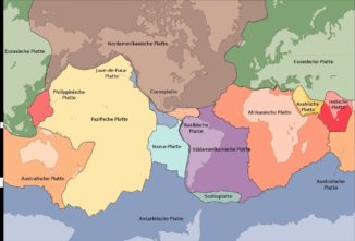 Die Lithosphärenplatten der Erde. (Credits: USGS / Wikipedia / gemeinfrei)