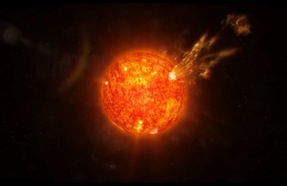 Künstlerische Darstellung des Sonnenwindes. (Credits: NASA's Goddard Space Flight Center / Conceptual Image Lab) Künstlerische Darstellung des Sonnenwindes. (Credits: NASA's Goddard Space Flight Center / Conceptual Image Lab)