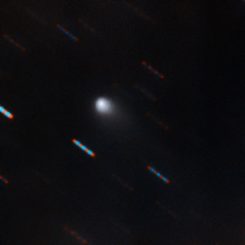 Kompositbild des Kometen C/2019 Q4 (Borisov), aufgenommen vom Gemini North Telescope. (Credits: Gemini Observatory / NSF / AURA)