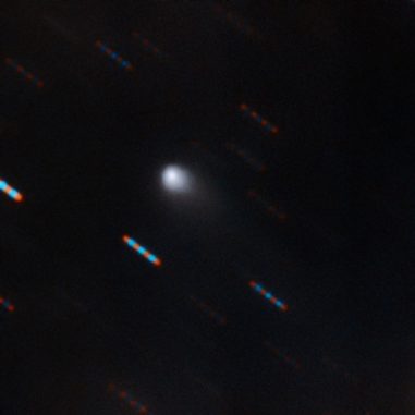 Kompositbild des Kometen C/2019 Q4 (Borisov), aufgenommen vom Gemini North Telescope. (Credits: Gemini Observatory / NSF / AURA) Kompositbild des Kometen C/2019 Q4 (Borisov), aufgenommen vom Gemini North Telescope. (Credits: Gemini Observatory / NSF / AURA)