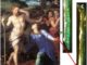 A: Das Bild Noli me tangere von Angolo Bronzino, ca. 1560. B zeigt die Verdunklung grüner Kupferpigmente in einem dem Licht ausgesetzten Bereich. C zeigt einen durch Rahmen geschützten Bereich, wo die Verdunklung nicht auftrat. (Credit: Inorganic Chemistry, M. Alter et al, 2019)