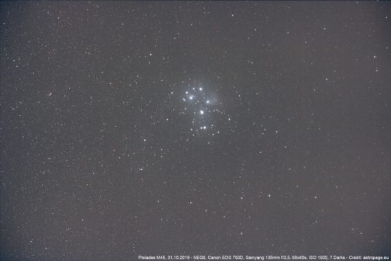 Die Plejaden M45. (Credit: astropage.eu)
