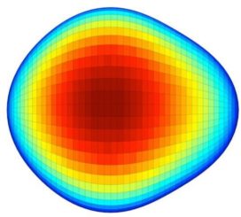 Schematische Darstellung der birnenförmigen Gestalt des Radium-224-Kerns. (Image: CERN)