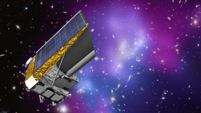 Künstlerische Darstellung des Weltraumteleskops Euclid. (Credits: ESA / C. Carreau / CC BY-SA 3.0 IGO) Künstlerische Darstellung des Weltraumteleskops Euclid. (Credits: ESA / C. Carreau / CC BY-SA 3.0 IGO)