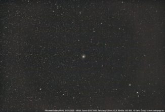 Die Feuerrad-Galaxie M101, aufgenommen am 21. März 2020. (Credits: astropage.eu)
