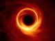 Der Schatten eines Schwarzen Lochs, begrenzt von einem Ring aus Photonen. (Credits: Center for Astrophysics | Harvard & Smithsonian)