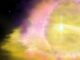 Künstlerische Darstellung der Supernova SN 2016aps. (Credits: Image by Aaron Geller (Northwestern University))