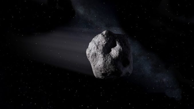 Künstlerische Darstellung eines erdnahen Asteroiden. (Credits: NASA / JPL-Caltech)