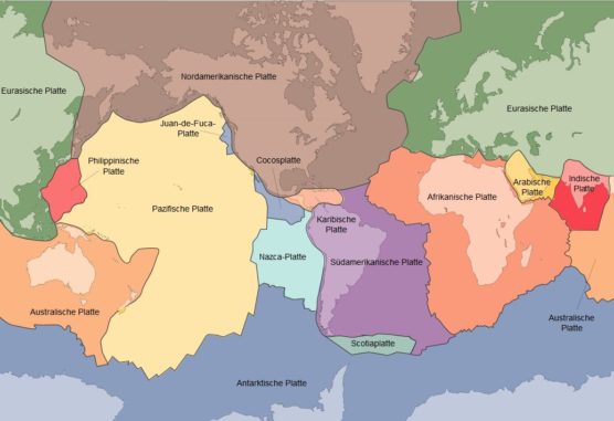 Die tektonischen Platten der Erde. (Credits: USGS)
