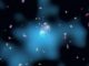 Kompositbild des Galaxienhaufens SpARC1049, dessen zentrales supermassives Schwarzes Loch aufgehört hat aktiv zu sein. (Credit: X-ray: NASA / CXO / Univ. of Montreal / J. Hlavacek-Larrondo et al; Optical / IR: NASA / STScI))