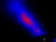 Hubble-Aufnahme der Radiogalaxie 3C264 und ihres Jets. (Credits: NASA / Archer et al., 2020)