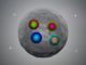 Künstlerische Darstellung des neuen Tetraquarks mit den Teilchen aus denen es besteht. (Credits: Image: Daniel Dominguez / CERN)