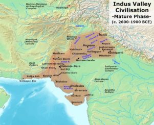 Ausdehnung der Indus-Kultur während der Hochphase. (Credits: Wikipedia / User: Avantiputra7 / CC BY-SA 3.0)