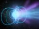 Künstlerische Darstellung eines Magnetars. (Credit: Sophia Dagnello, NRAO / AUI / NSF)