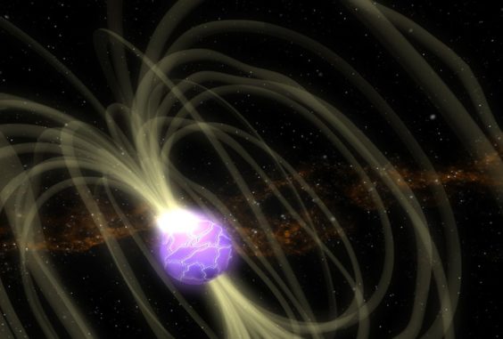 Künstlerische Darstellung eines Magnetars. (Credits: NASA / Goddard Space Flight Center Conceptual Image Lab) Künstlerische Darstellung eines Magnetars. (Credits: NASA / Goddard Space Flight Center Conceptual Image Lab)