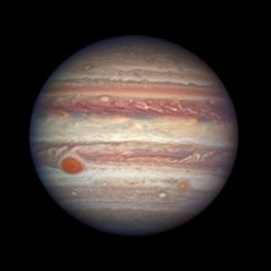 Der Gasriese Jupiter, aufgenommen vom Weltraumteleskop Hubble. (Credits: NASA, ESA, and A. Simon (NASA Goddard))