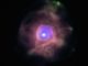 Der planetarische Nebel IC 4593, basierend auf Daten der Weltraumteleskope Chandra (Violett) und Hubble (Pink und Grün). (Credits: X-ray: NASA / CXC / UNAM / J. Toalá et al.; Optical: NASA / STScI)