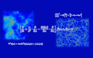 Simulationen von großräumigen Strukturen und die zugrundeliegenden Gleichungen. (Credits: University of Tsukuba)