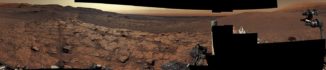 Ein neues Panoramabild vom Gale-Krater, aufgenommen vom Marsrover Curiosity. (Credits: NASA / JPL-Caltech / MSSS)