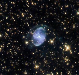 Hubble-Aufnahme des planetarischen Nebels ESO 455-10. (Credits: ESA / Hubble & NASA, L. Stanghellini)