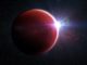 Künstlerische Darstellung des wolkenfreien Exoplaneten WASP-62b. (Credits: M. Weiss / Center for Astrophysics | Harvard & Smithsonian)